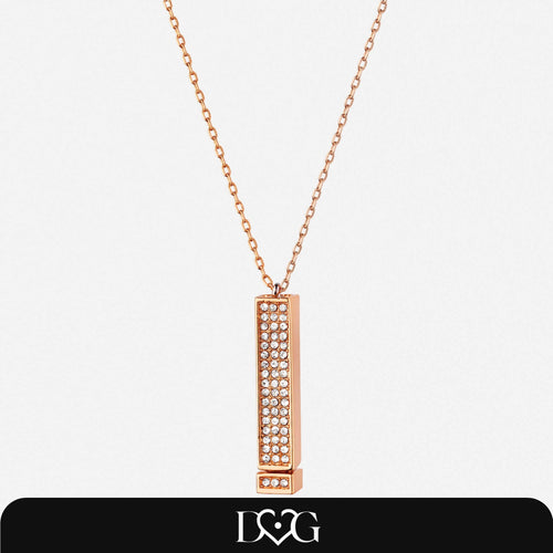 "I Love You" Collier en Or Rose