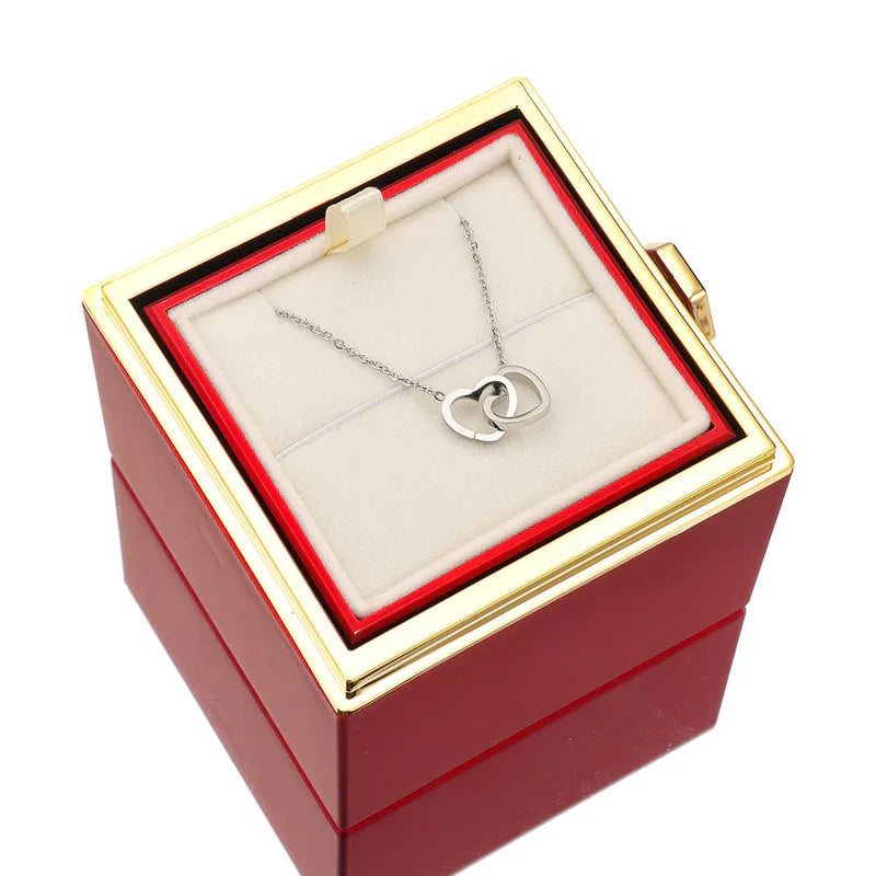 Duogift™ – Collier Deux Cœurs + Boîte Rotative