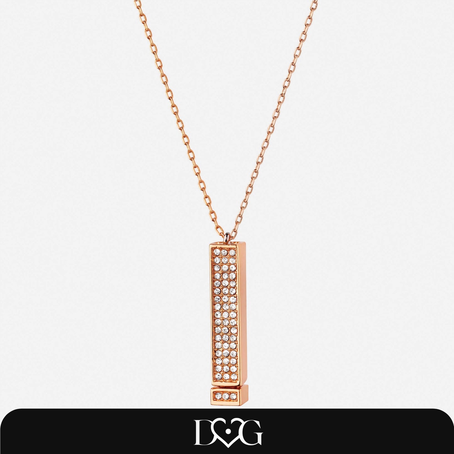 "I Love You" Collier en Or Rose
