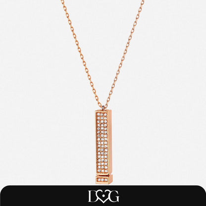 "I Love You" Collier en Or Rose