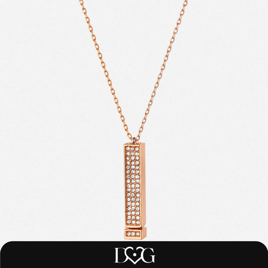 "I Love You" Collier en Or Rose