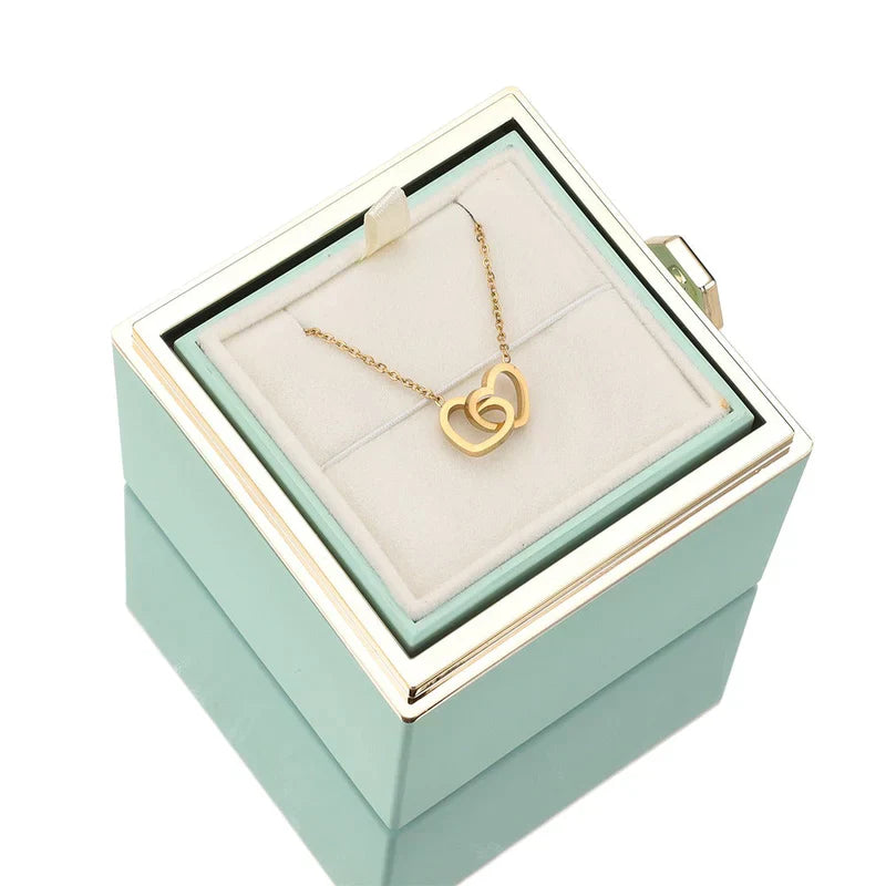Duogift™ – Collier Deux Cœurs + Boîte Rotative
