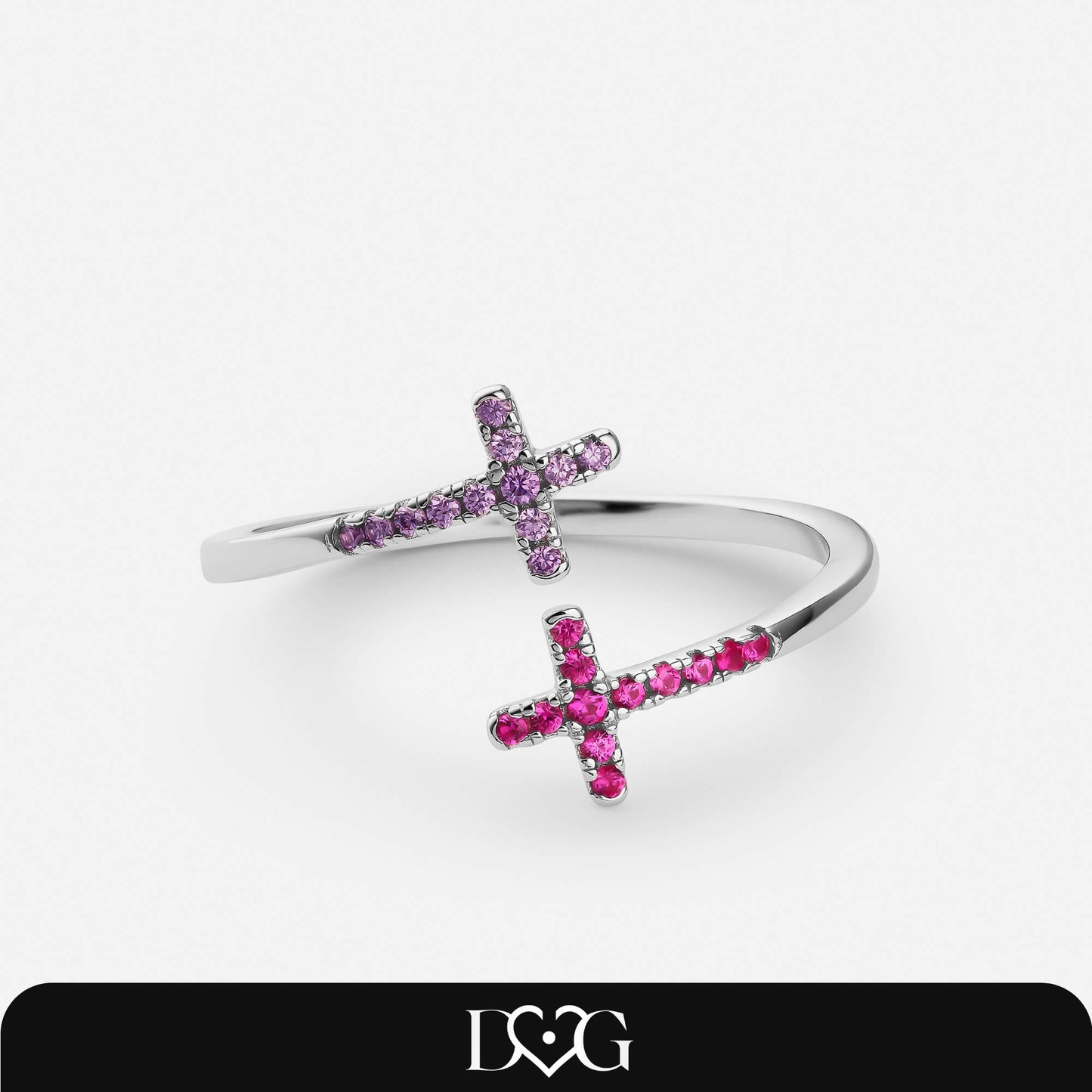 Bague Double Croix