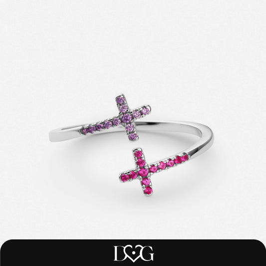 Bague Double Croix