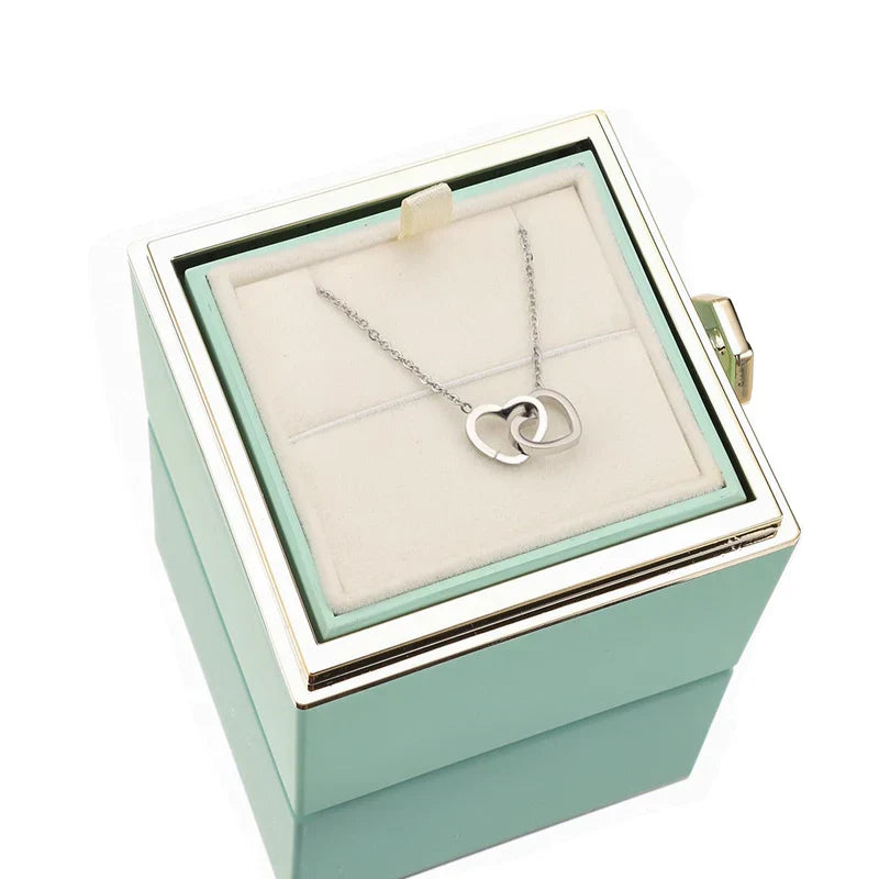 Duogift™ – Collier Deux Cœurs + Boîte Rotative